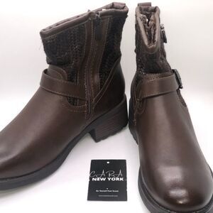 Dream Pairs Brown Buckle Ankle Boots Size 10